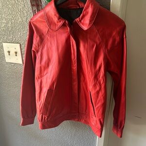 Classic Red Leather Jacket